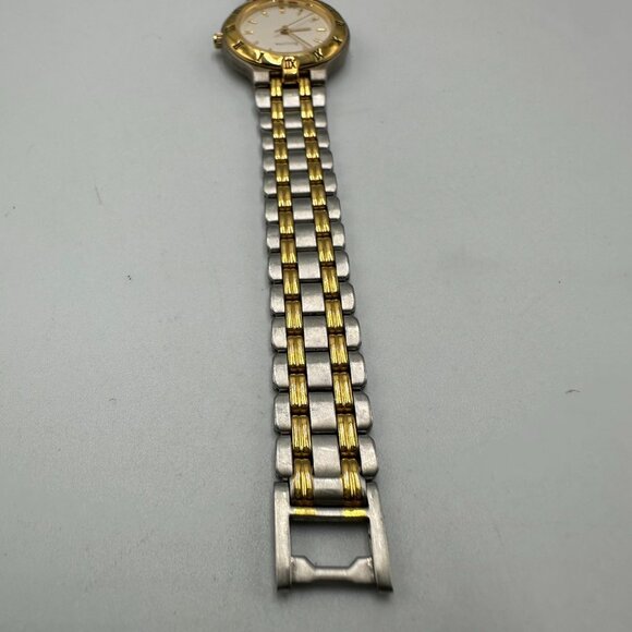 Bulova Watch Women Silver Gold Two Tone Beige Dial 24MM New Battery 7.25" - Picture 3 of 15